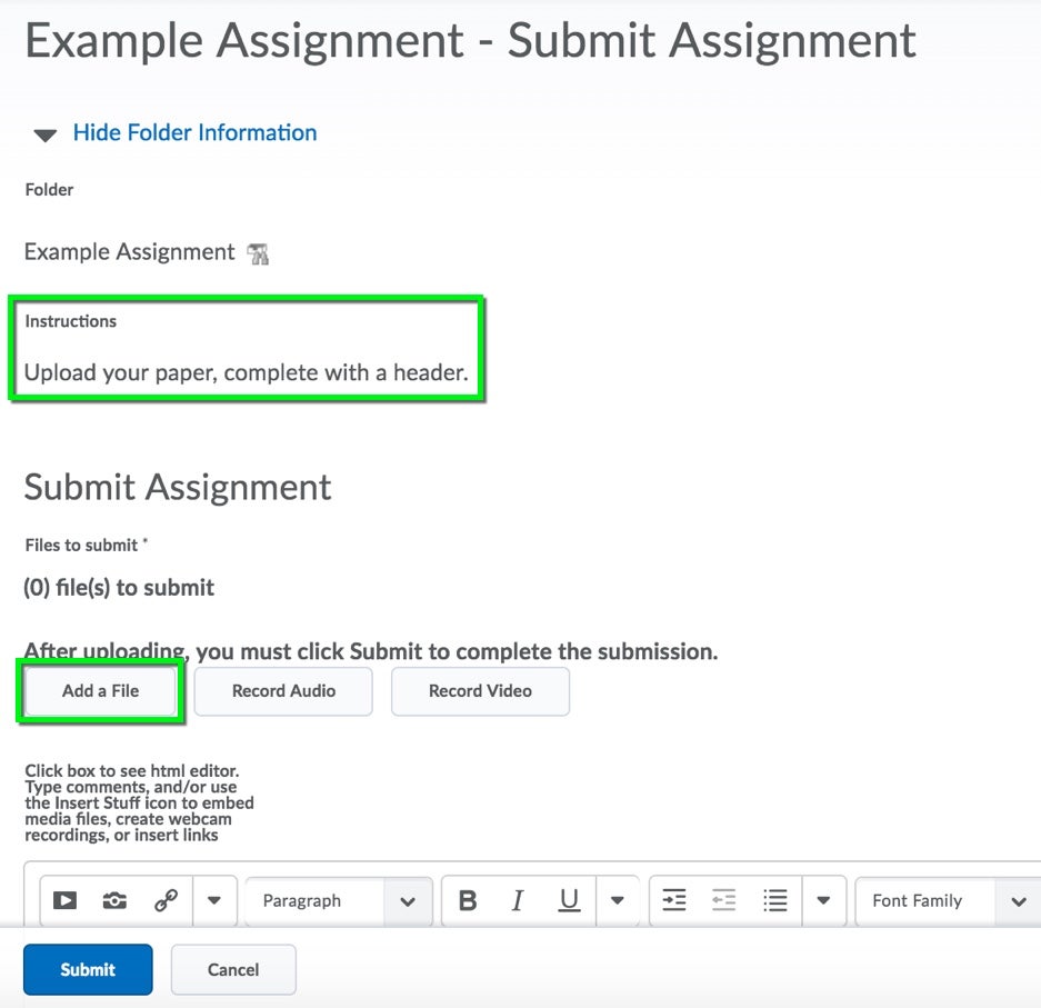 Online assignment submission system documentation